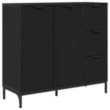 Dressoir met lade Zwart 89,5 x 33 x 82 cm Bewerkt hout