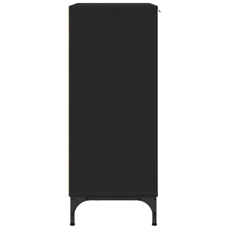 Dressoir met lade Zwart 89,5 x 33 x 82 cm Bewerkt hout