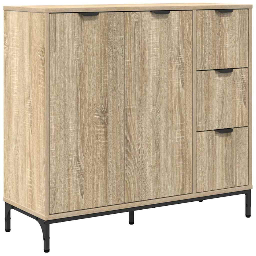 Dressoir met lade Sonoma eiken 89,5 x 33 x 82 cm Bewerkt hout