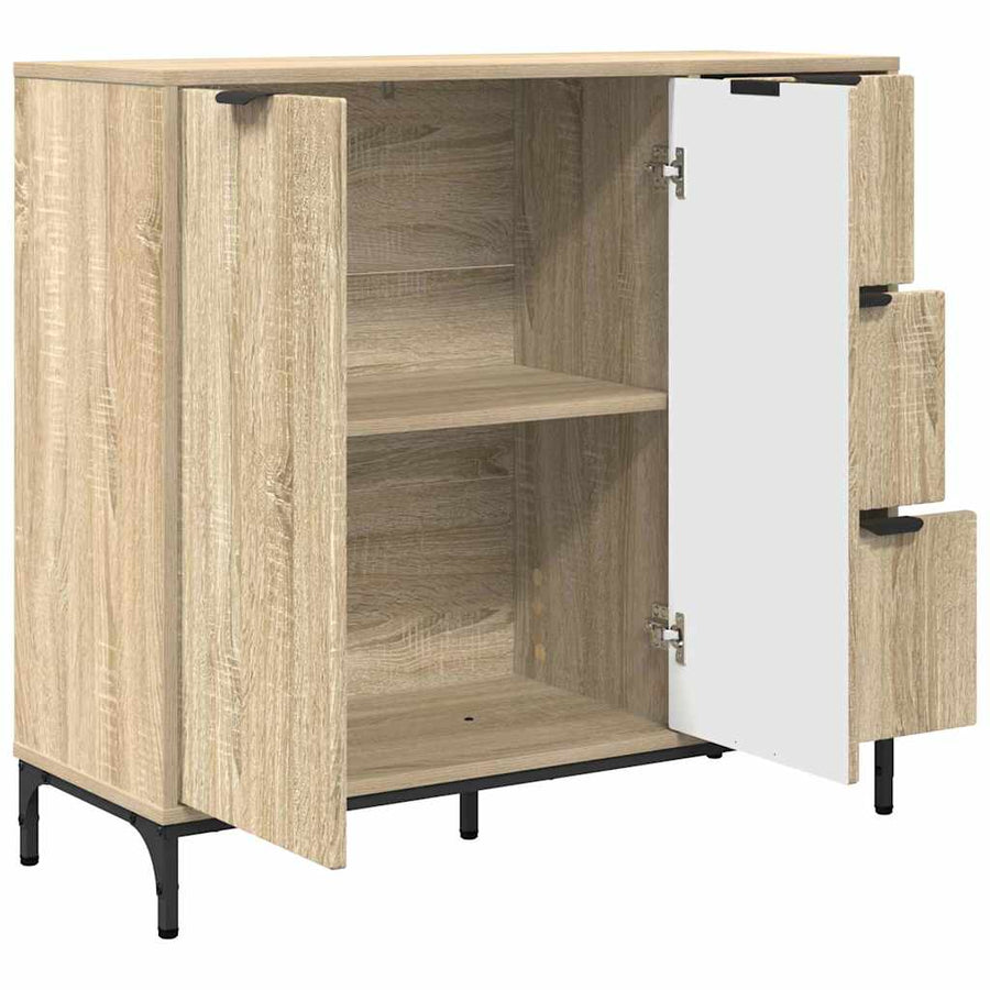 Dressoir met lade Sonoma eiken 89,5 x 33 x 82 cm Bewerkt hout