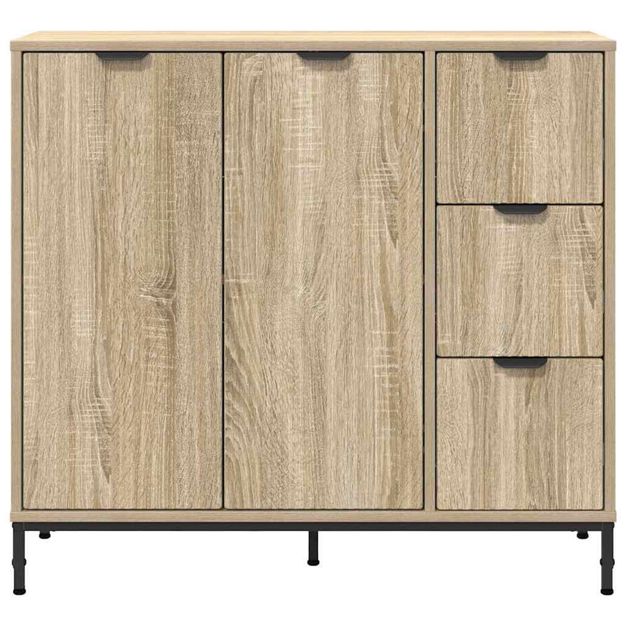 Dressoir met lade Sonoma eiken 89,5 x 33 x 82 cm Bewerkt hout