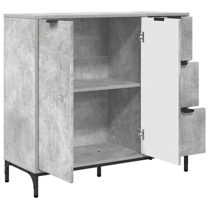 Dressoir met lade Betongrijs 89,5 x 33 x 82 cm Bewerkt hout