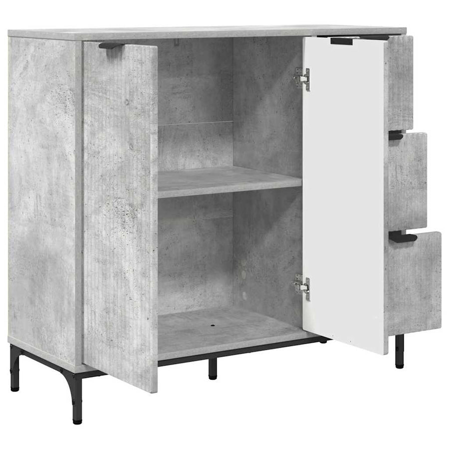 Dressoir met lade Betongrijs 89,5 x 33 x 82 cm Bewerkt hout
