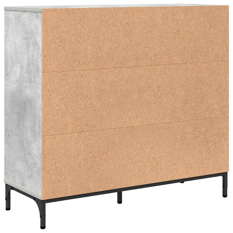 Dressoir met lade Betongrijs 89,5 x 33 x 82 cm Bewerkt hout
