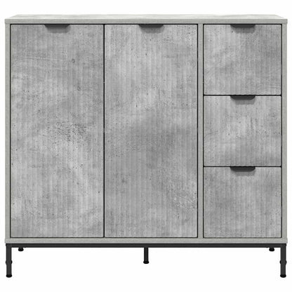 Dressoir met lade Betongrijs 89,5 x 33 x 82 cm Bewerkt hout