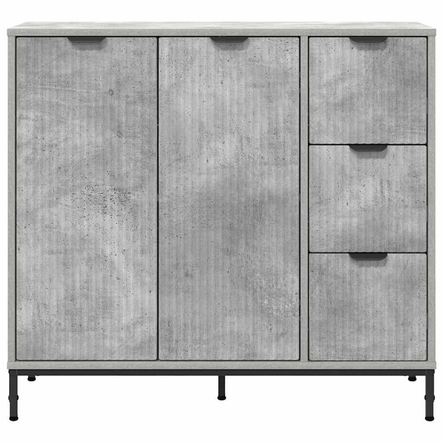 Dressoir met lade Betongrijs 89,5 x 33 x 82 cm Bewerkt hout
