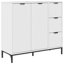 Dressoir met lade Hoogglans wit 89,5 x 33 x 82 cm Bewerkt hout