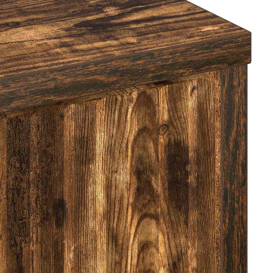 Dressoir met lade Gerookt eiken 89,5 x 33 x 82 cm Bewerkt hout