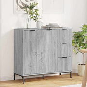Dressoir grijs sonoma 89,5x33x82 cm bewerkt hout