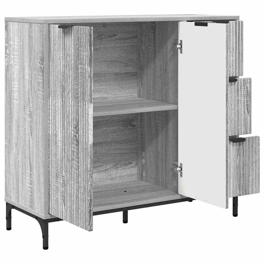 Dressoir met lade Grijs sonoma 89,5 x 33 x 82 cm Bewerkt hout
