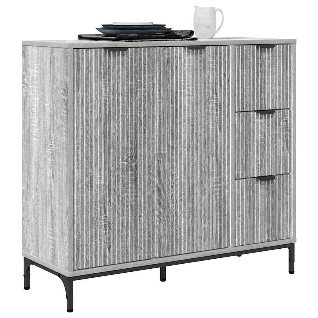 Dressoir met lade Grijs sonoma 89,5 x 33 x 82 cm Bewerkt hout