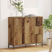 Dressoir bewerkt hout 89,5x33x82 cm