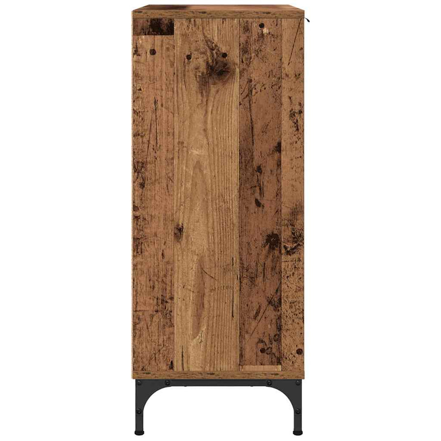 Dressoir met lade Oud hout 89,5 x 33 x 82 cm Bewerkt hout
