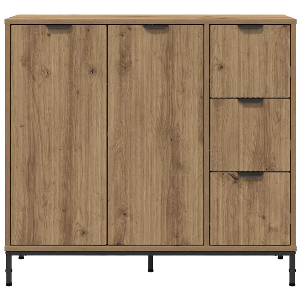 Dressoir met lade Artisan Eiken 89,5 x 33 x 82 cm Bewerkt hout