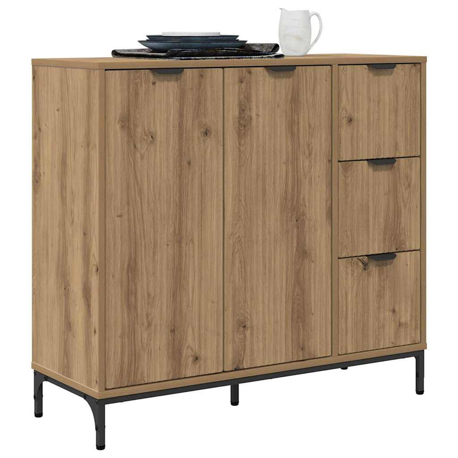 Dressoir met lade Artisan Eiken 89,5 x 33 x 82 cm Bewerkt hout