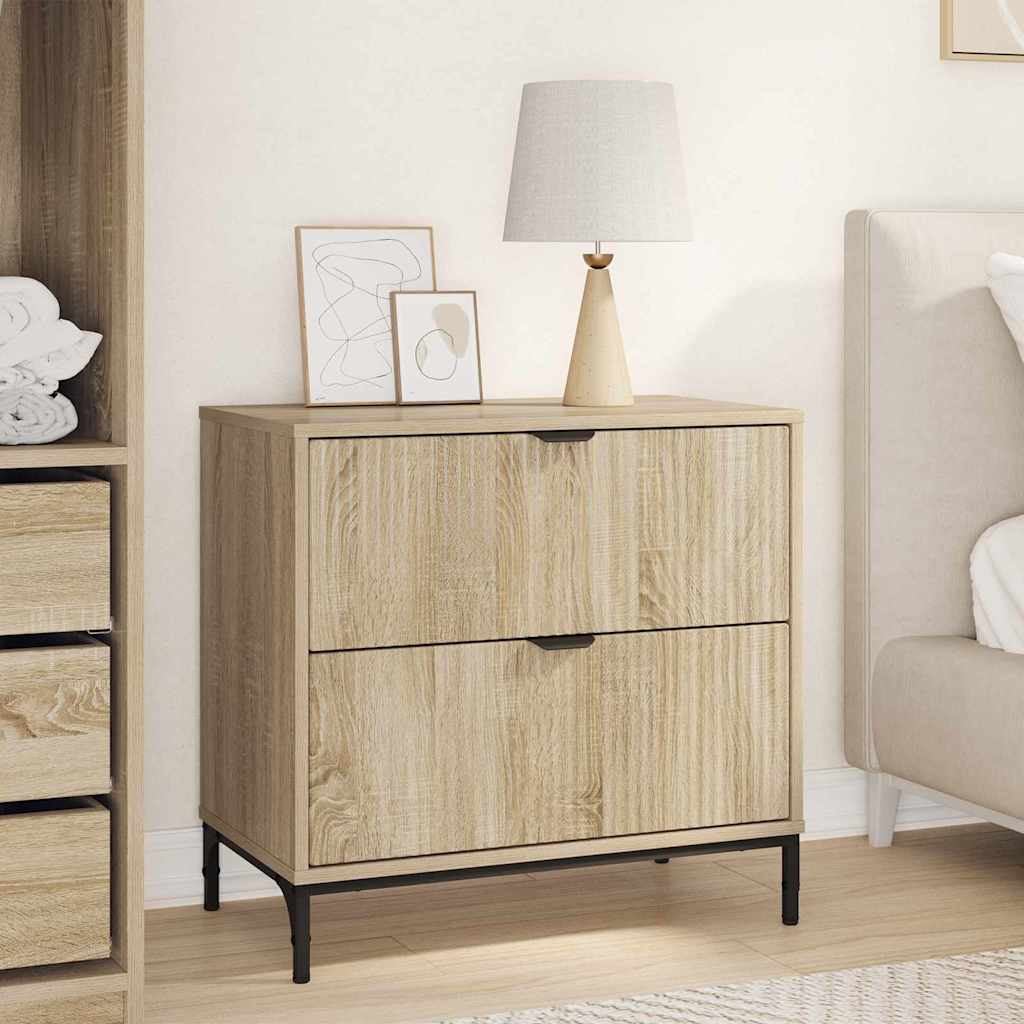 Nachtkastje Sonoma eiken 63.5 x 36 x 61 cm Bewerkt hout