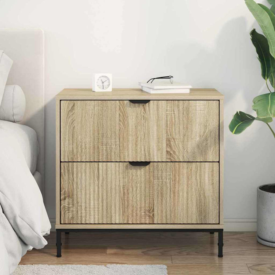Nachtkastje Sonoma eiken 63.5 x 36 x 61 cm Bewerkt hout