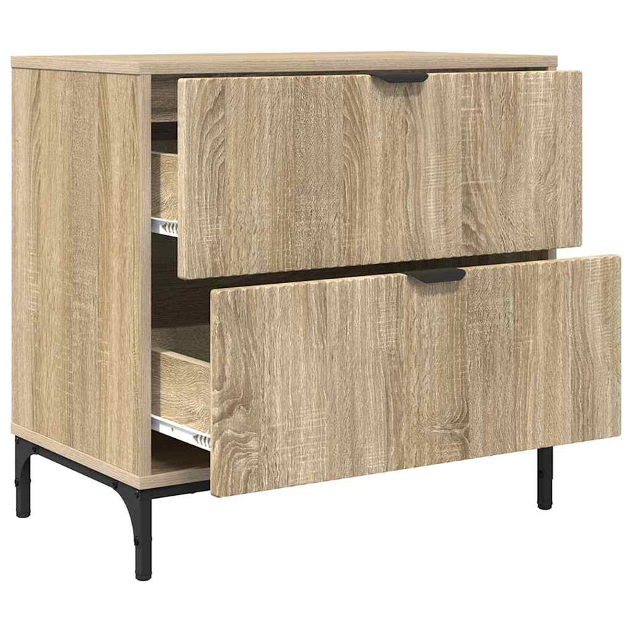 Nachtkastje Sonoma eiken 63.5 x 36 x 61 cm Bewerkt hout