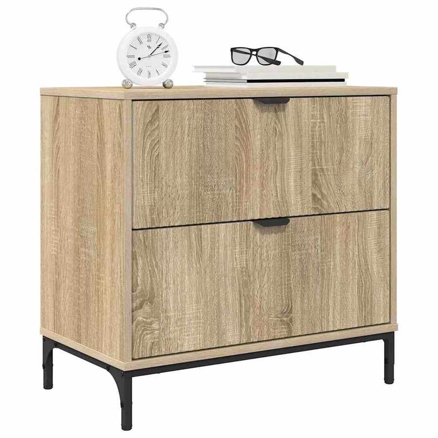 Nachtkastje Sonoma eiken 63.5 x 36 x 61 cm Bewerkt hout