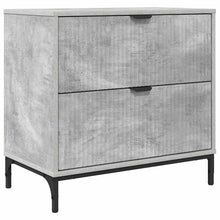 Nachtkastje met lade Betongrijs 63.5 x 36 x 61 cm Bewerkt hout