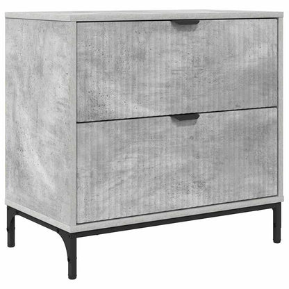 Nachtkastje met lade Betongrijs 63.5 x 36 x 61 cm Bewerkt hout