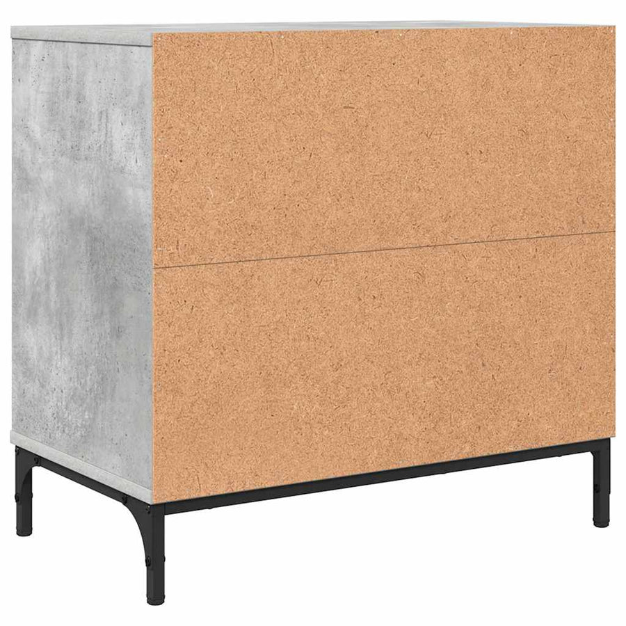 Nachtkastje met lade Betongrijs 63.5 x 36 x 61 cm Bewerkt hout