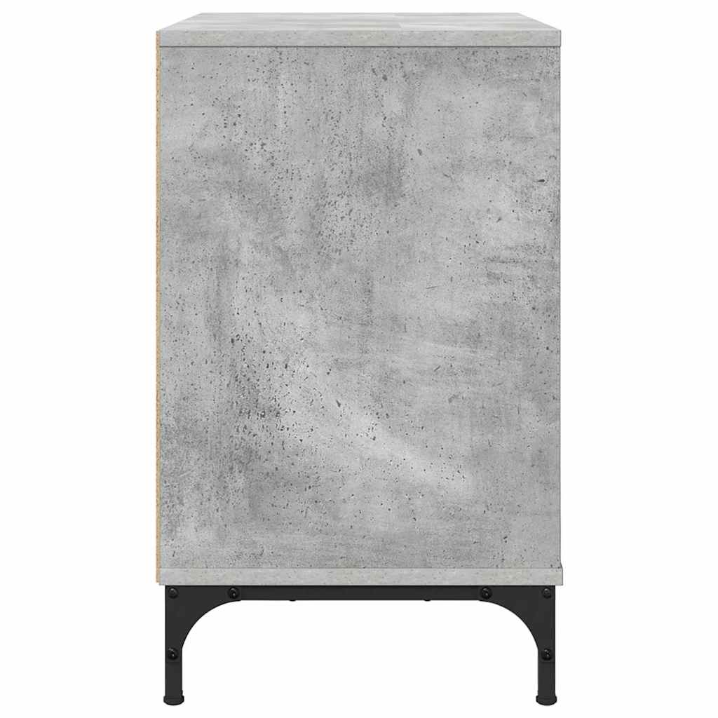 Nachtkastje met lade Betongrijs 63.5 x 36 x 61 cm Bewerkt hout