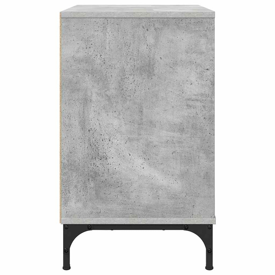 Nachtkastje met lade Betongrijs 63.5 x 36 x 61 cm Bewerkt hout