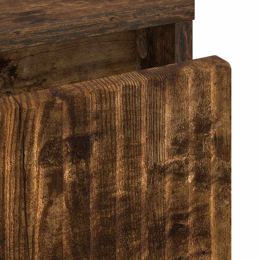 Nachtkastje Gerookt eiken 63.5 x 36 x 61 cm Bewerkt hout