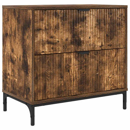 Nachtkastje Gerookt eiken 63.5 x 36 x 61 cm Bewerkt hout