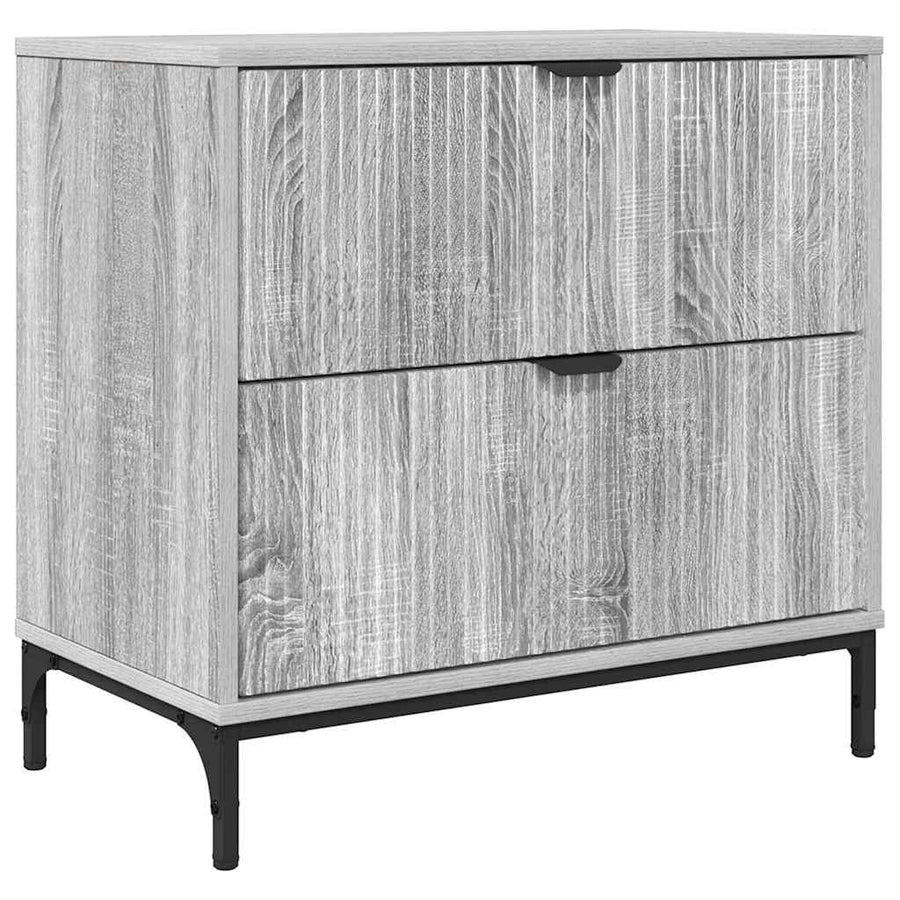 Nachtkastje Grijs sonoma 63.5 x 36 x 61 cm Bewerkt hout