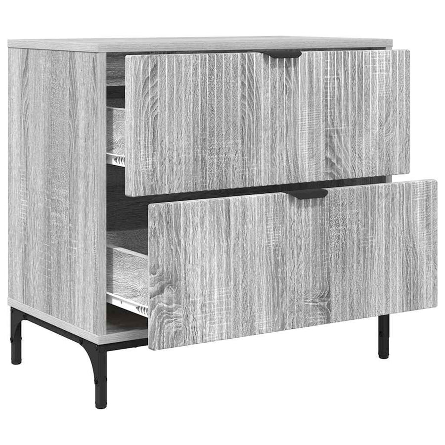 Nachtkastje Grijs sonoma 63.5 x 36 x 61 cm Bewerkt hout