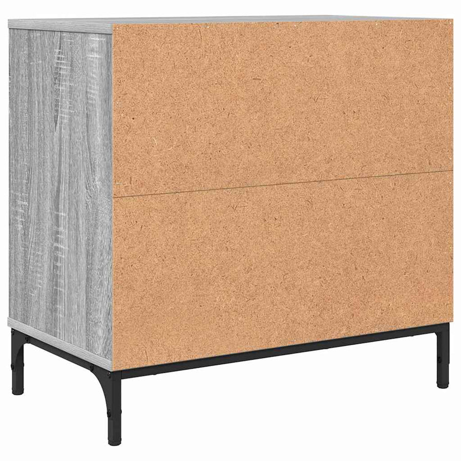 Nachtkastje Grijs sonoma 63.5 x 36 x 61 cm Bewerkt hout