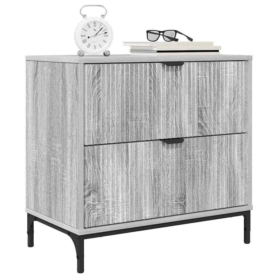 Nachtkastje Grijs sonoma 63.5 x 36 x 61 cm Bewerkt hout