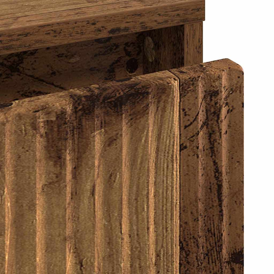 Nachtkastje met lade Oud hout 63.5 x 36 x 61 cm Bewerkt hout
