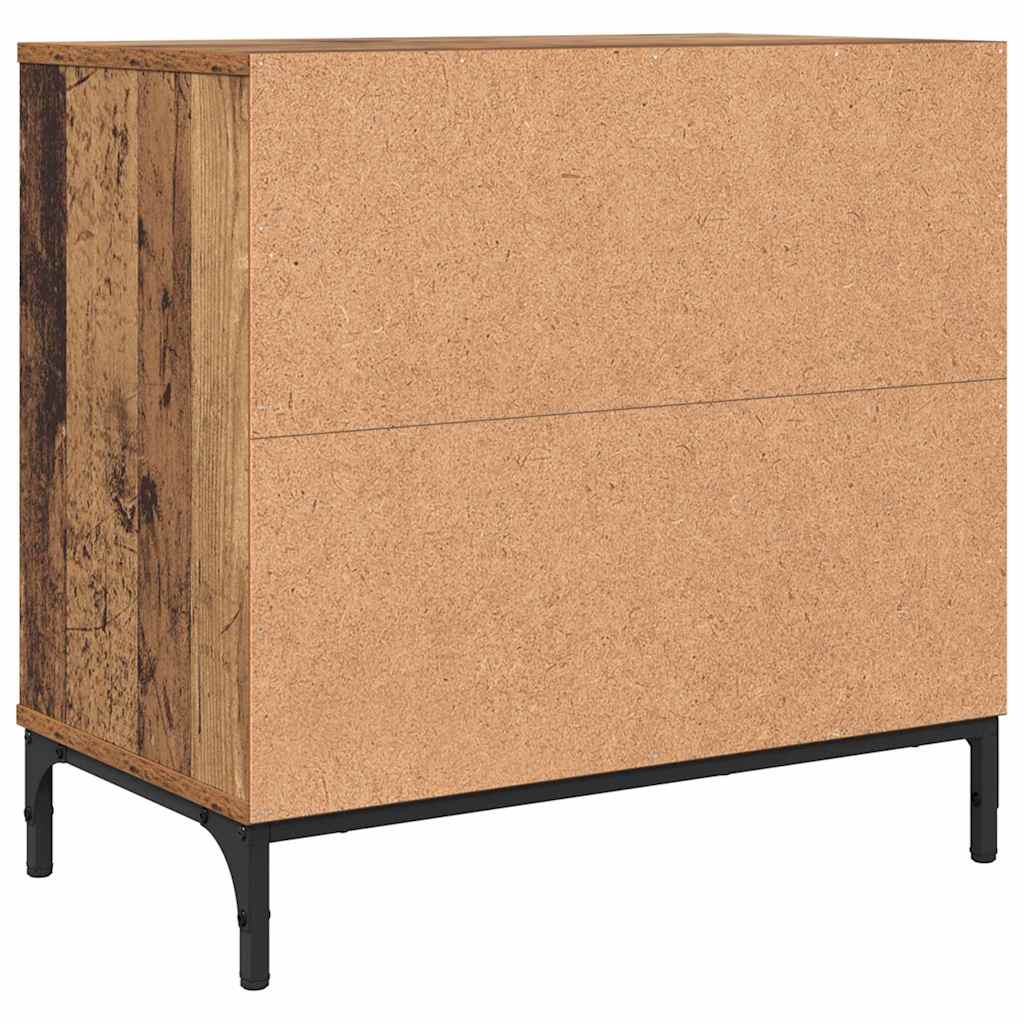 Nachtkastje met lade Oud hout 63.5 x 36 x 61 cm Bewerkt hout