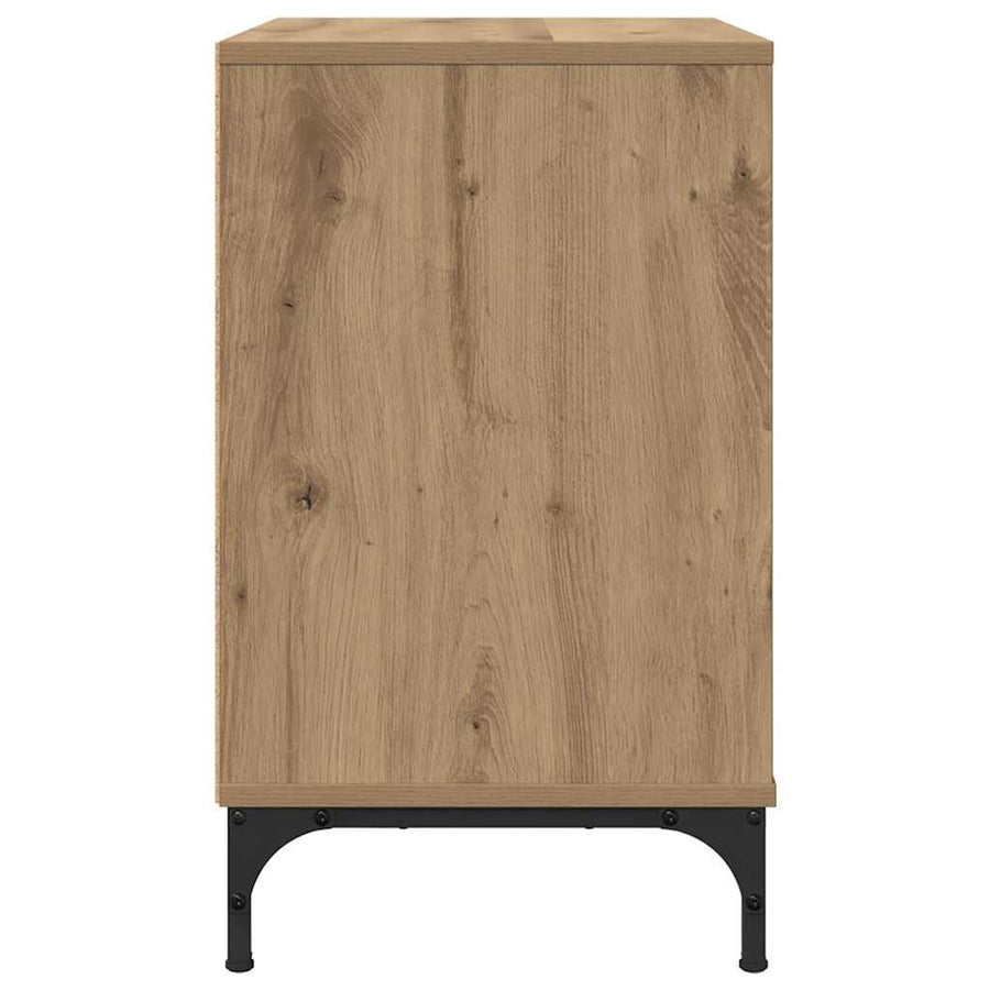 Nachtkastje met lade artisanaal eikenkleurig 63.5 x 36 x 61 cm