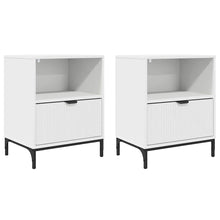 met lade 2 pcs Wit 49 x 36 x 61 cm Bewerkt hout