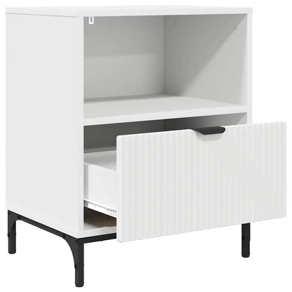met lade 2 pcs Wit 49 x 36 x 61 cm Bewerkt hout