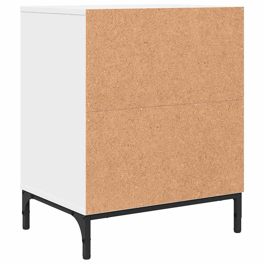 met lade 2 pcs Wit 49 x 36 x 61 cm Bewerkt hout