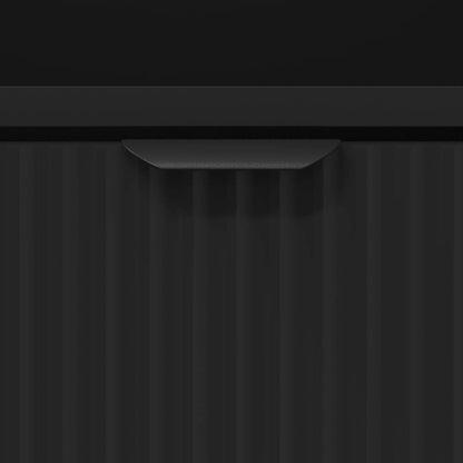 Nachtkastje met lade Zwart 49 x 36 x 61 cm Bewerkt hout