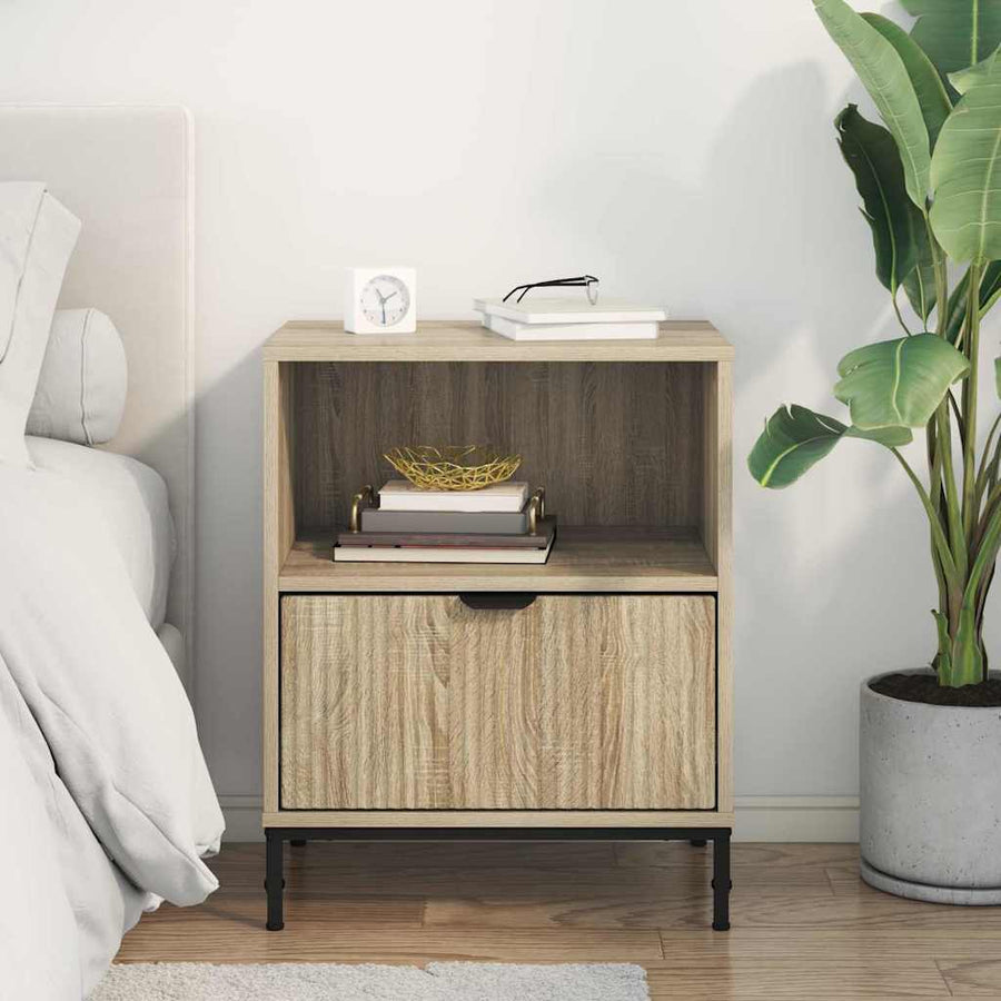 met lade Sonoma eiken 49 x 36 x 61 cm Bewerkt hout