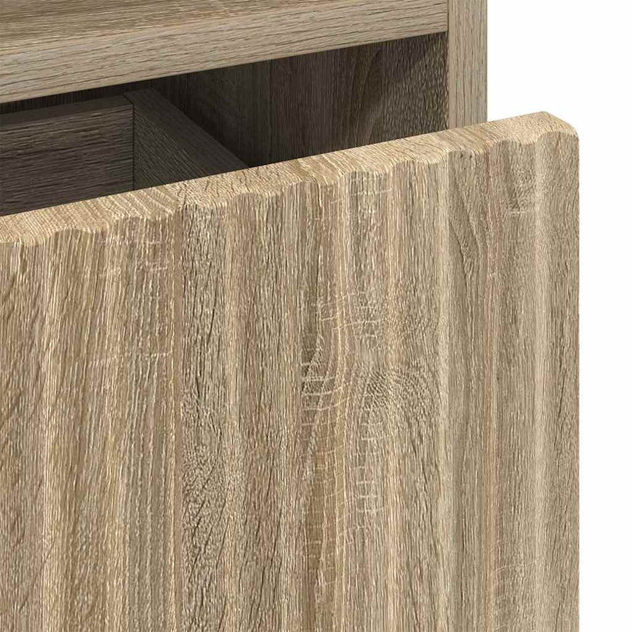 met lade 2 pcs Sonoma eiken 49 x 36 x 61 cm Bewerkt hout