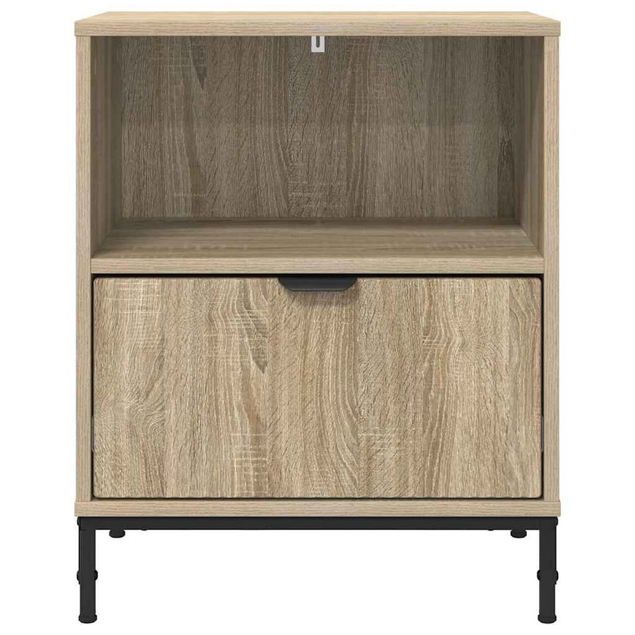 met lade 2 pcs Sonoma eiken 49 x 36 x 61 cm Bewerkt hout