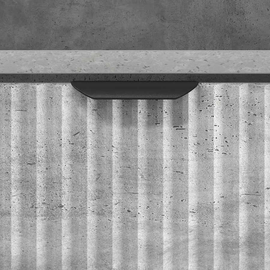 met lade Betongrijs 49 x 36 x 61 cm Bewerkt hout