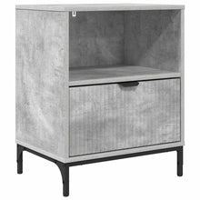 met lade Betongrijs 49 x 36 x 61 cm Bewerkt hout