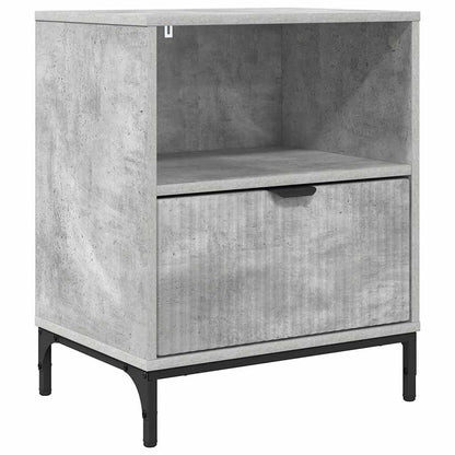 met lade Betongrijs 49 x 36 x 61 cm Bewerkt hout