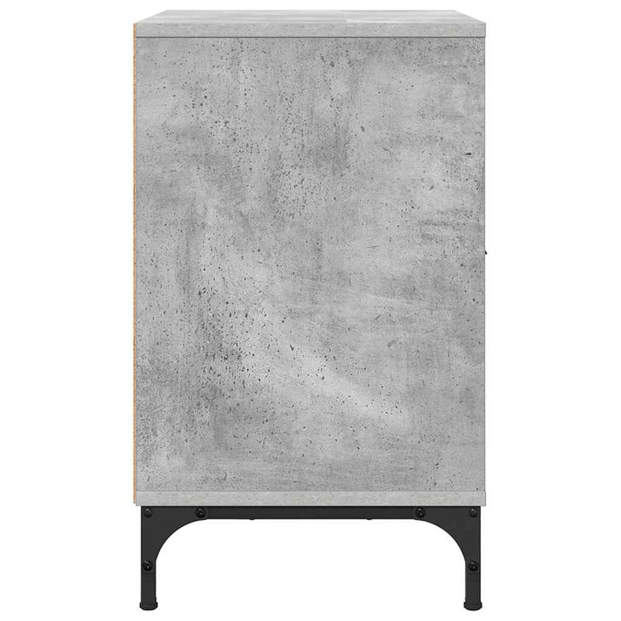 met lade Betongrijs 49 x 36 x 61 cm Bewerkt hout