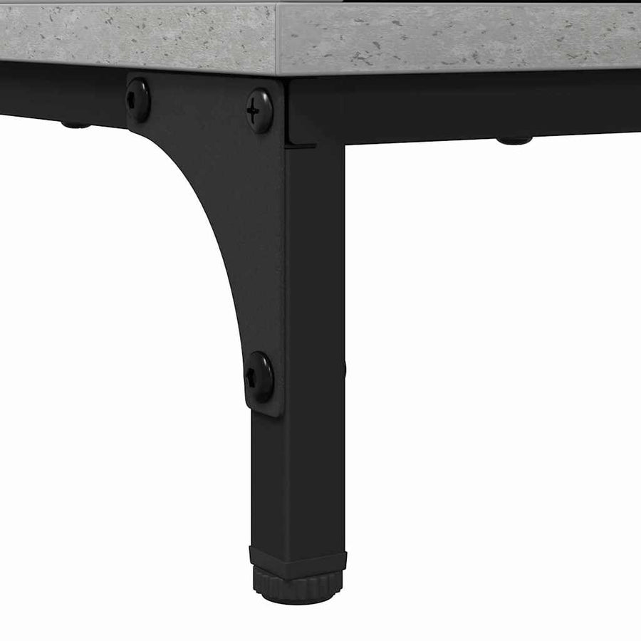 met lade 2 pcs Betongrijs 49 x 36 x 61 cm Bewerkt hout