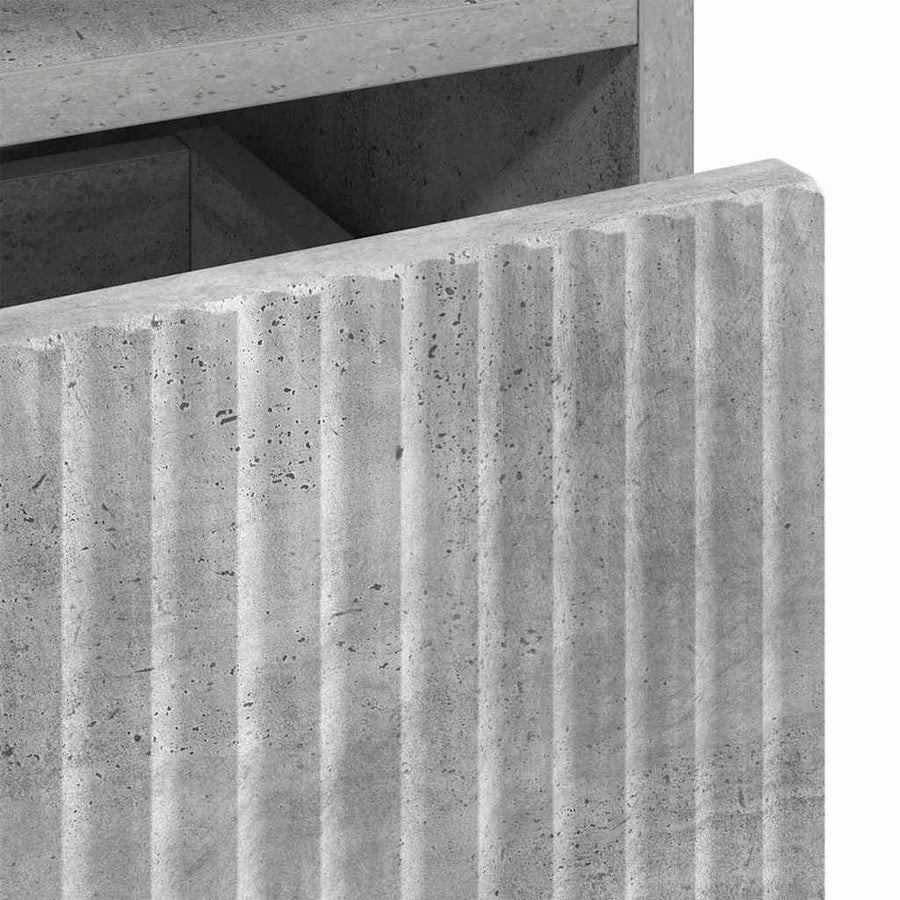 met lade 2 pcs Betongrijs 49 x 36 x 61 cm Bewerkt hout